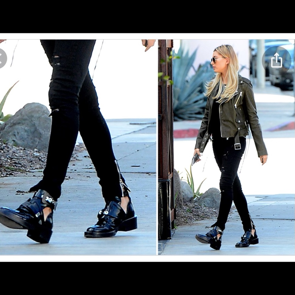 Balenciaga Black Leather Ceinture Ankle Bootie